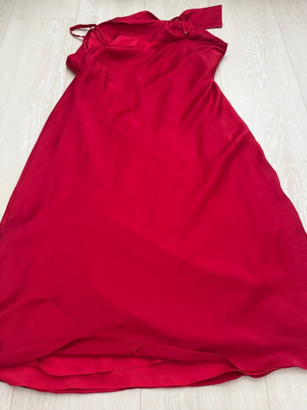 Anthropologie Hutch Elegant Red Midi Dress with Bow Accent - Picture 7 of 7